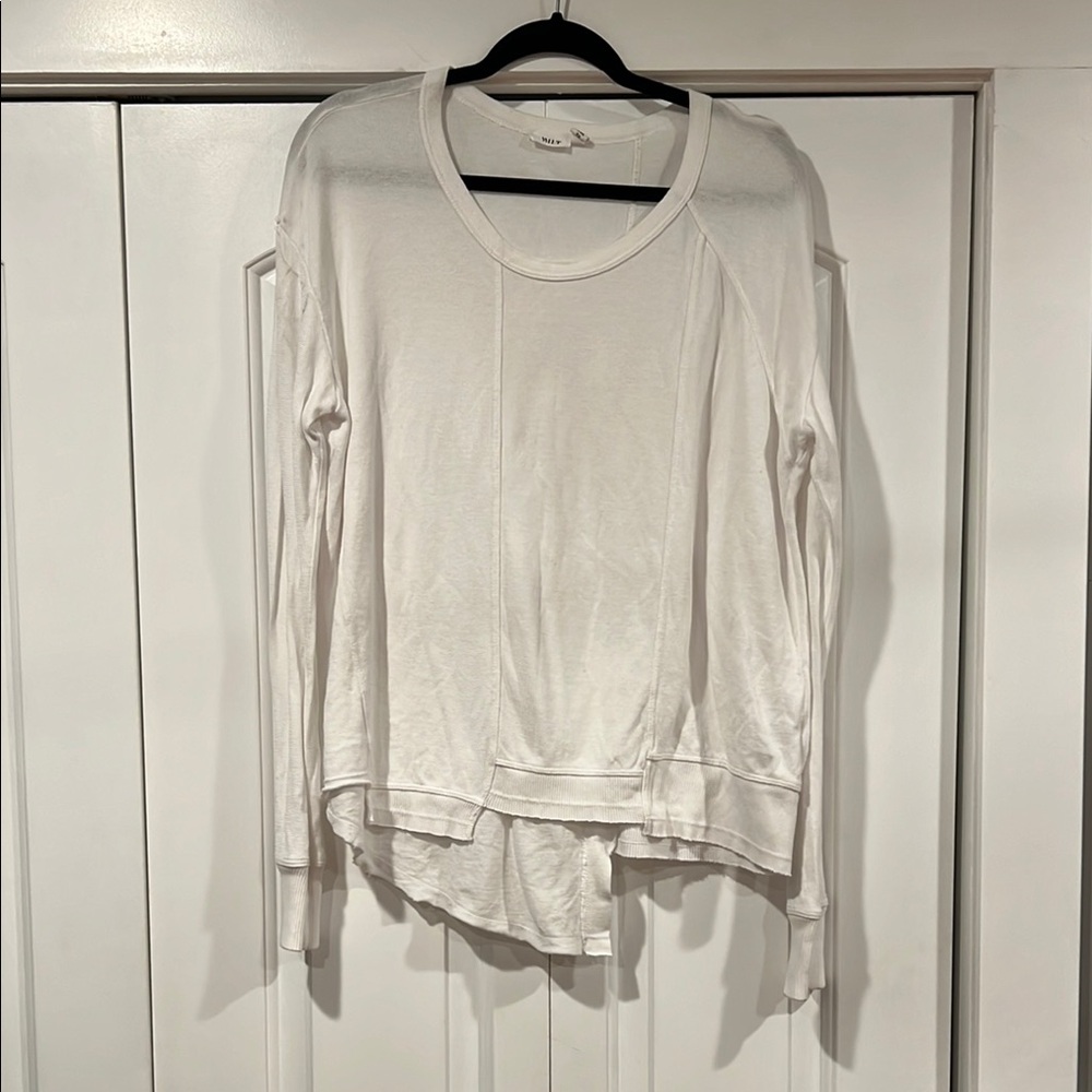 Wilt Women's White‎ Long Sleeve Top asymmetrical XS